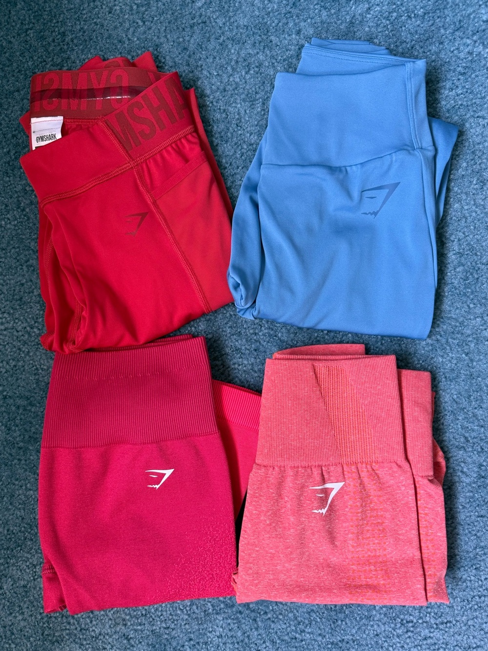 Gymshark women’s ' Seamless Active Leggings - Red, Blue, Pink